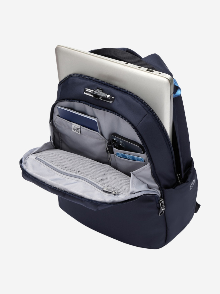 Рюкзак антивор Pacsafe V 16L All-around Backpack, синий, 16 л.