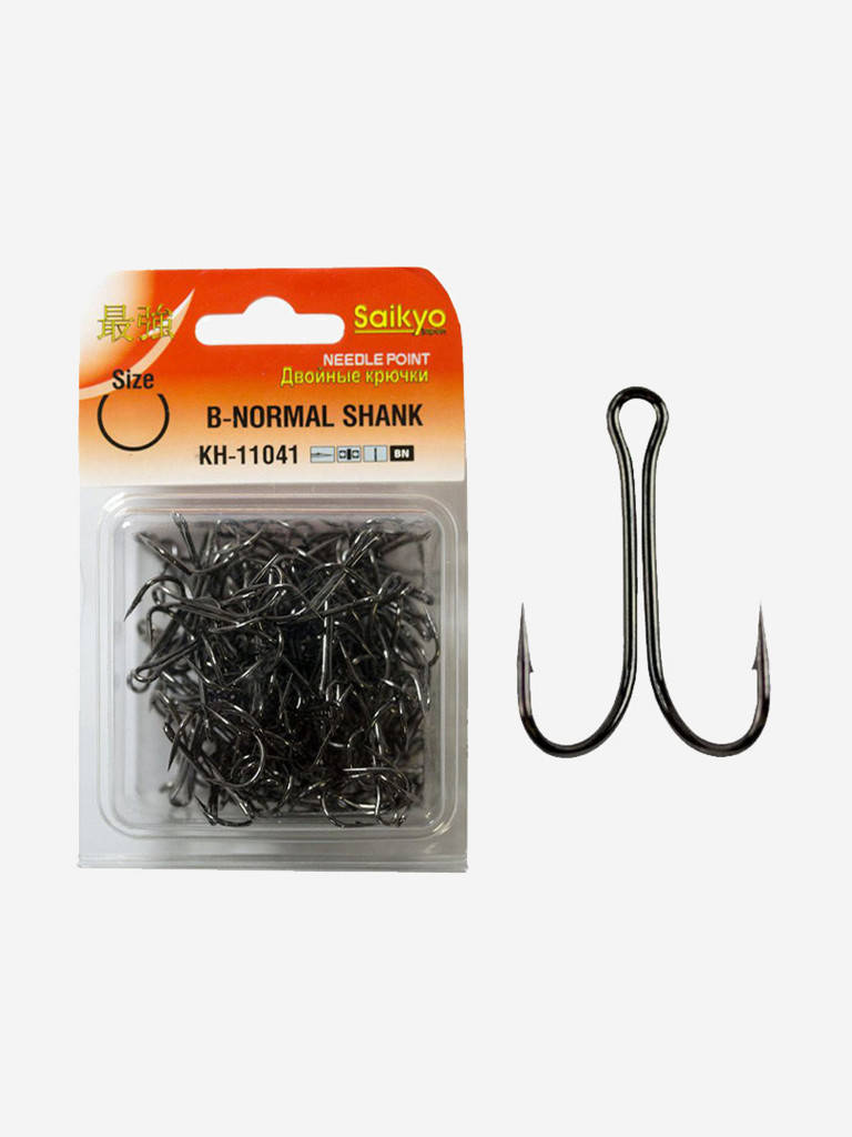 Крючки для рыбалки Saikyo двойные Normal Shank KH-11041 BN ( упк. по 50шт.)