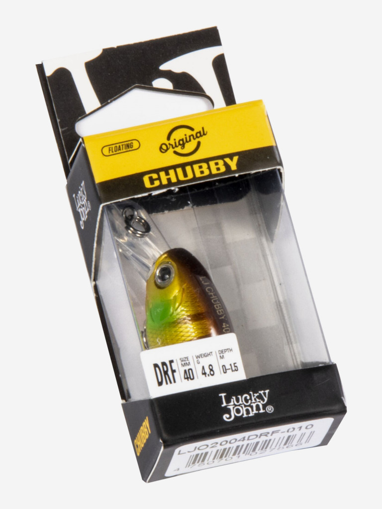 Воблер LUCKY JOHN Original CHUBBY DR F, длина 04 см,, крэнк для щуки, голавля, жереха, язя, окуня