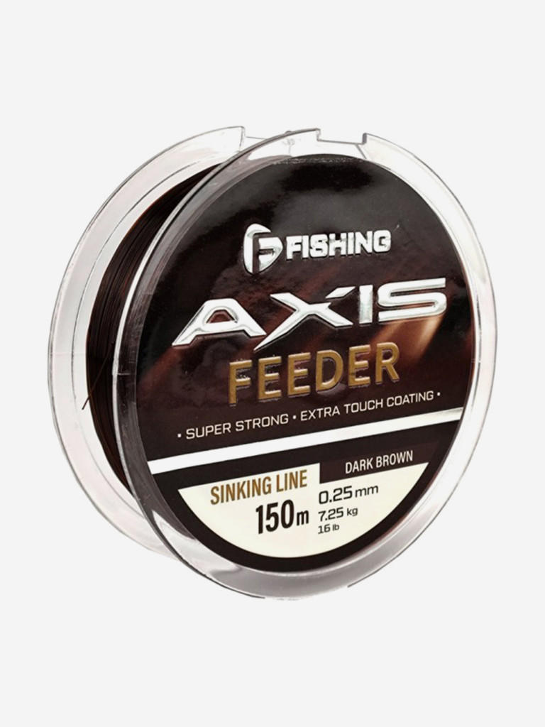 Леска F-FISHING Axis Feeder Line Dark Brown 150м 0,25мм 7,25кг 16lb
