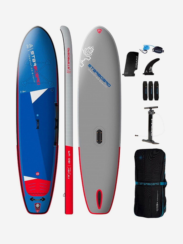 Сапборд надувной двухслойный Starboard 11'2"х31+"х6" iGO Wing Ready, 340x79x15 см, с базой под винг