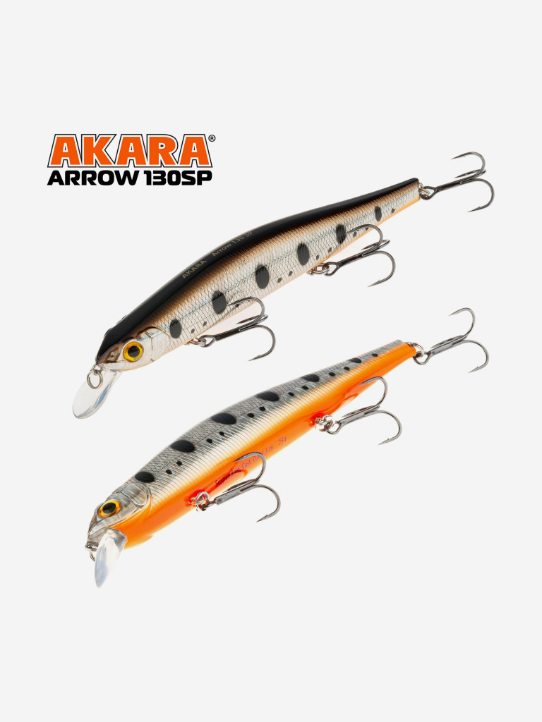 Воблер Akara Arrow 130SP минноу суспендер на щуку, судака 25гр A88