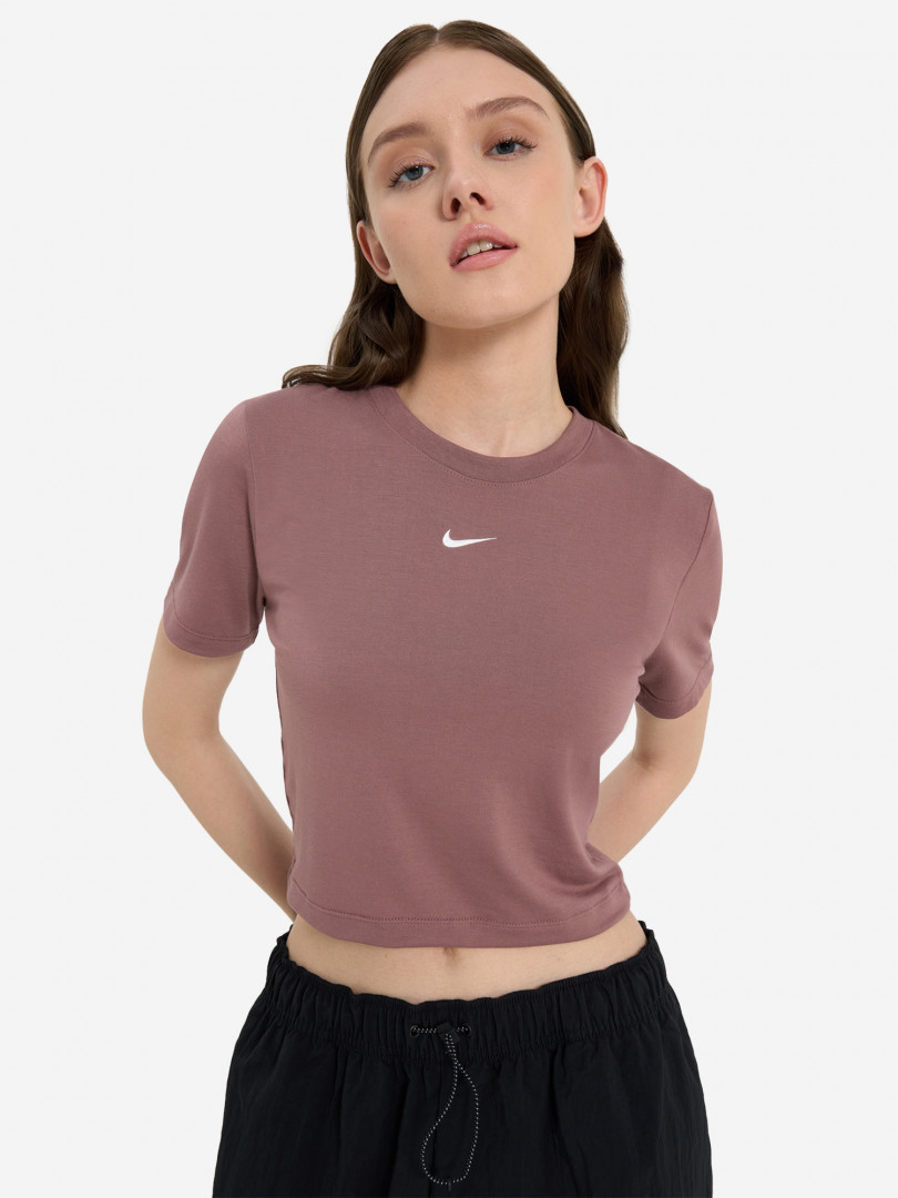 фото Футболка женская nike essential, коричневый