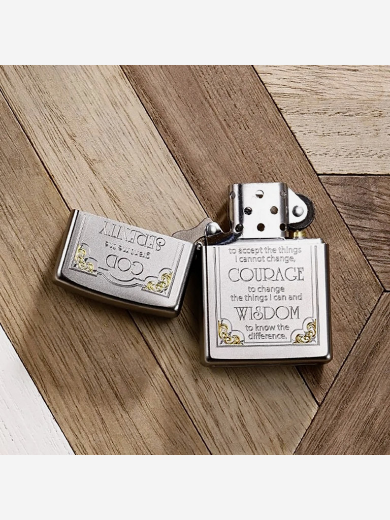 Зажигалка бензиновая ZIPPO 28458 Serenity Prayer