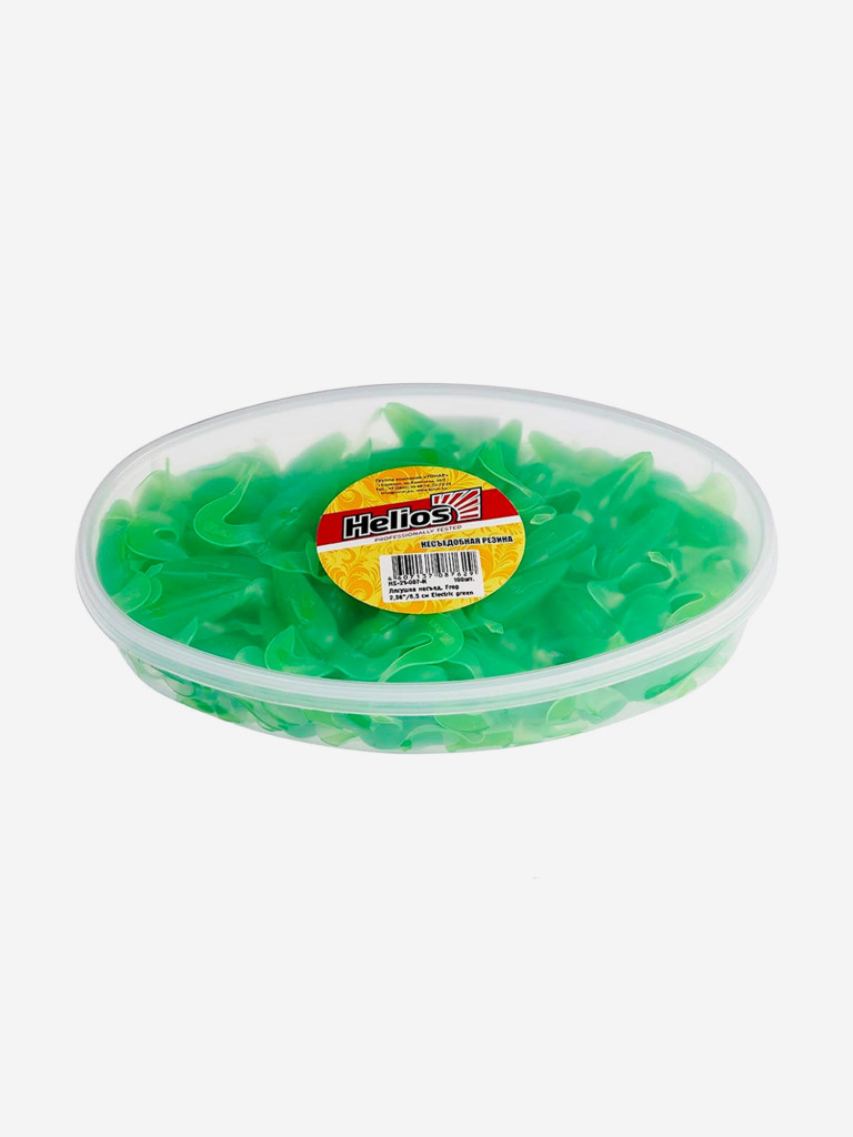 Мягкая приманка лягушка Helios Frog, 2,56" / 6,5 см, Electric green, 100 штук (HS-21-007-N)