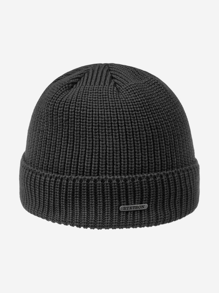 Шапка с отворотом STETSON 8599345 BEANIE MERINO (серый)