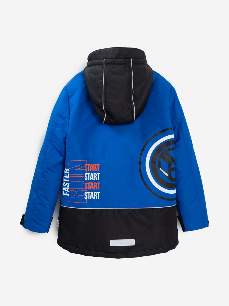 Куртка демисезонная с капюшоном синяя Button Blue