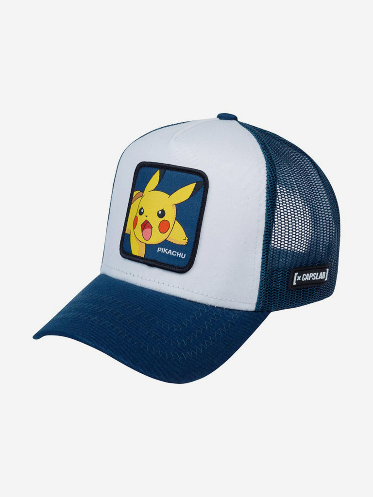 Бейсболка с сеточкой CAPSLAB CL/PKM2/1/PIK8 Pokemon Pikachu (белый)