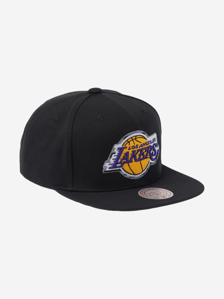 Бейсболка с прямым козырьком MITCHELL NESS HS11485-LALBLCK Los Angeles Lakers NBA (черный)