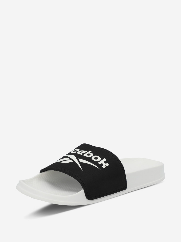 Шлепанцы женские Reebok Fulgere Slide черный/белый цвет — купить за 3399  руб., отзывы в интернет-магазине Спортмастер