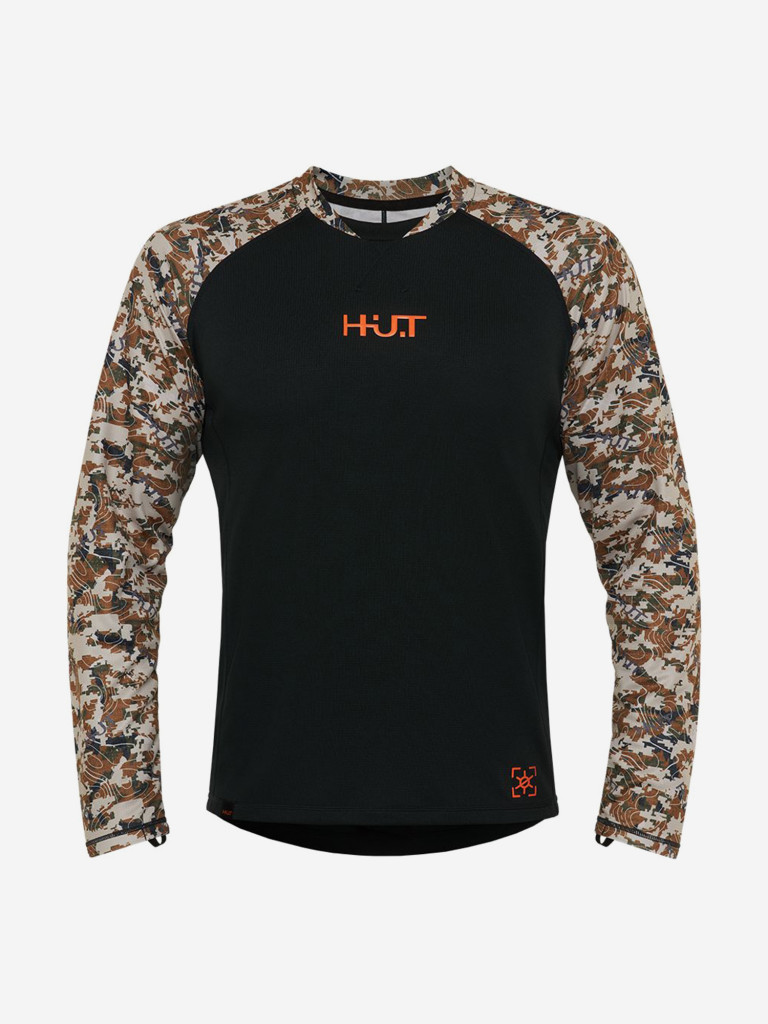 Лонгслив мужской HUT VORGA для охоты, камуфляж/черный