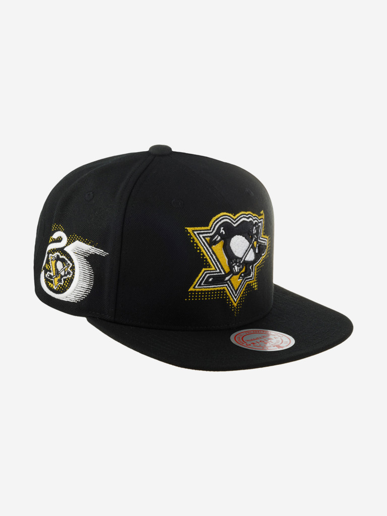 Бейсболка с прямым козырьком MITCHELL NESS HHSS6086-PPEYYPPPBLCK Pittsbugh Penguins NHL