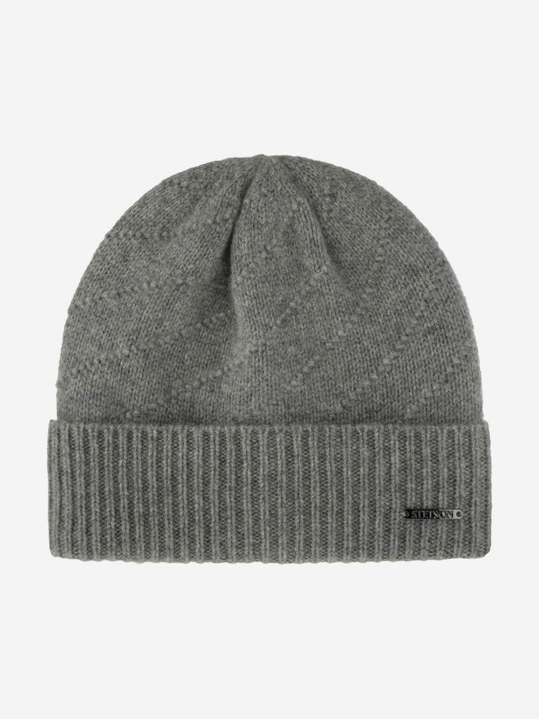 Шапка с отворотом STETSON 8599218 BEANIE CASHMERE (серый)