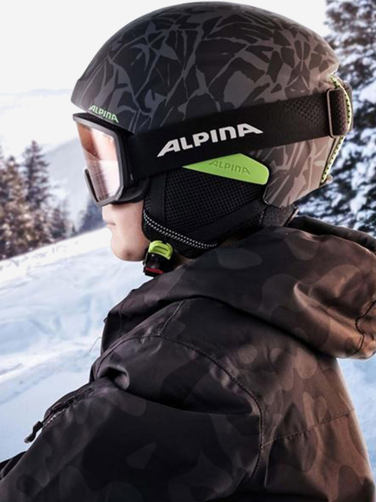 Горнолыжный шлем Alpina Pizi Black-Green Camo Matt