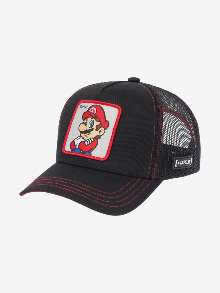 Бейсболка с сеточкой CAPSLAB CL/SMB/1/MAR2 Super Mario Mario (черный)