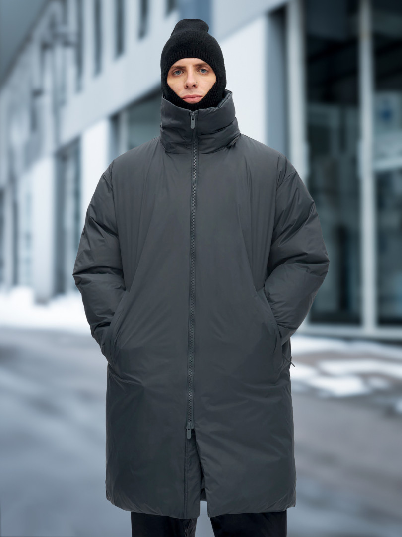 Пуховик мужской оверсайз SHU Серый 19999₽