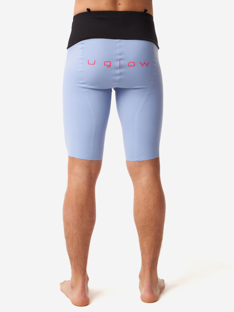 Тайтсы короткие с поясом мужские UGLOW, голубой