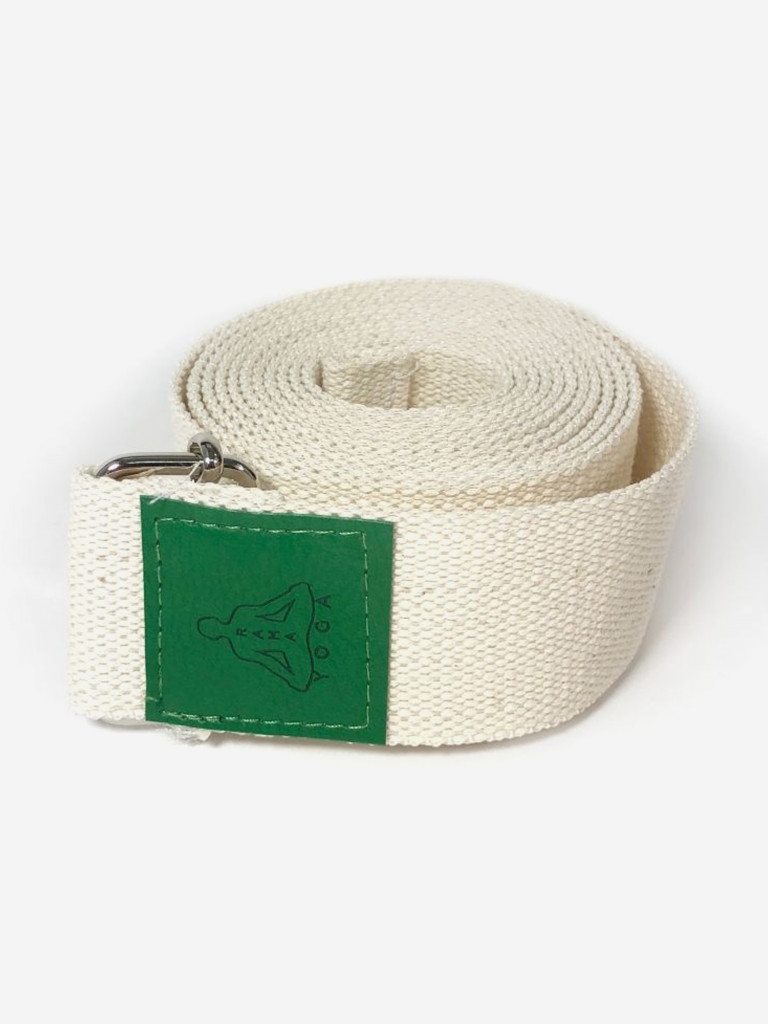 Ремень для йоги хлопковый Nature длиной 230 см, Рамайога, белый, 26377