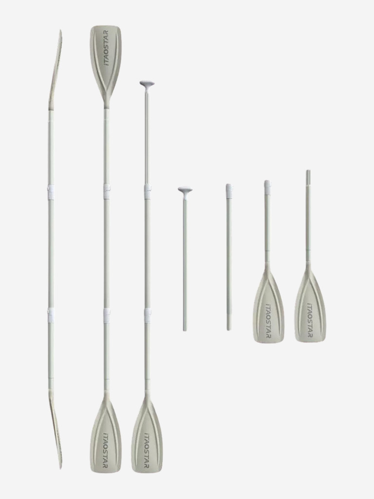 Весло для сапборда iTaoStar 2 в 1 сап/каяк, разборное 4х-частное, алюминий + нейлон, 158-208 (каяк 224) см