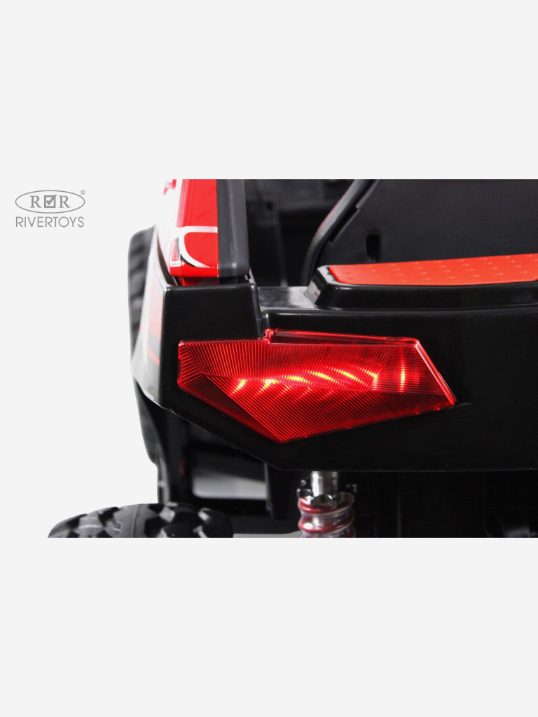 Детский электромобиль RIVERTOYS A707AA LUX NEW 4WD красный спайдер