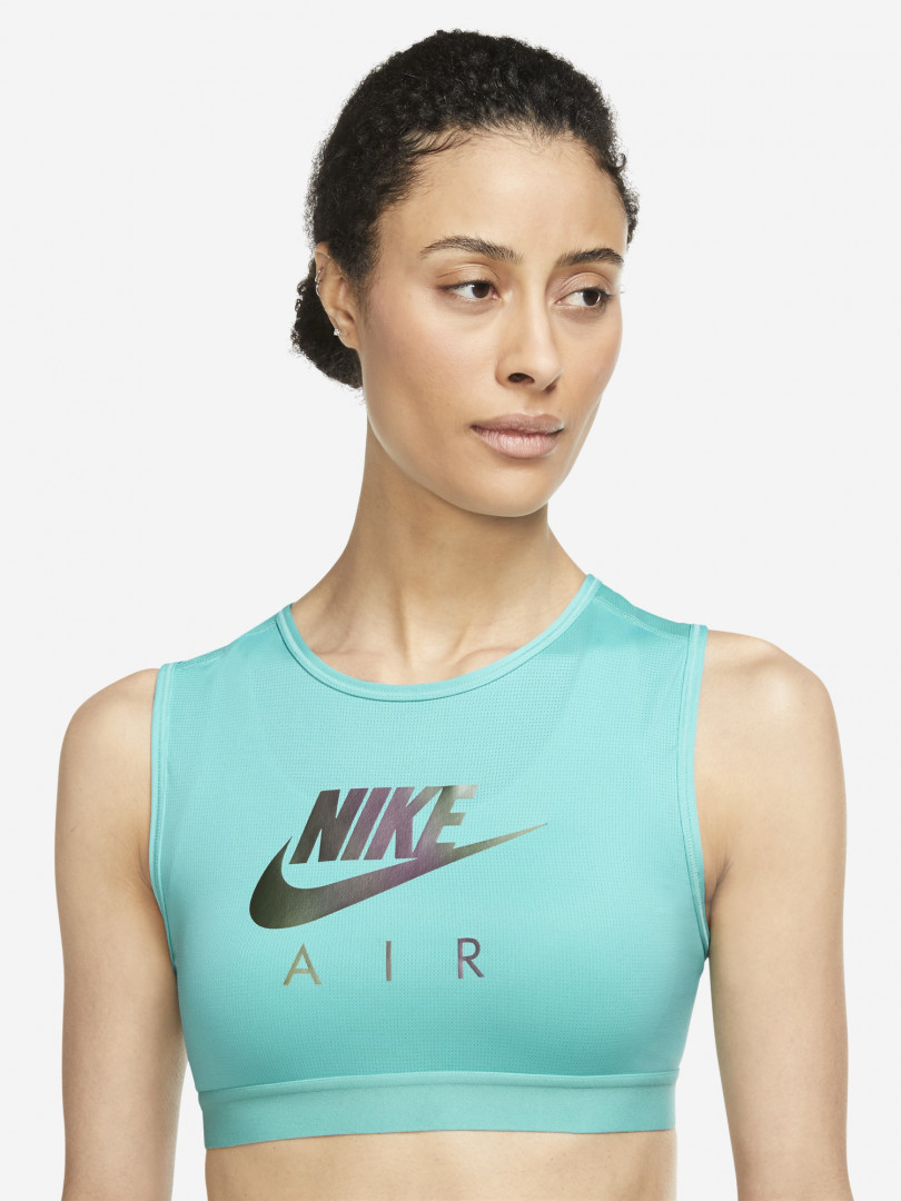 фото Спортивный топ бра nike air dri-fit swoosh, голубой