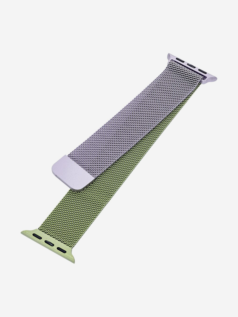 Ремешок для часов Apple Watch Ultra/49/45/44/SE/42 mm Mutural Оригинал, ультралегкий металлический на магните — зелено-фиолетовый