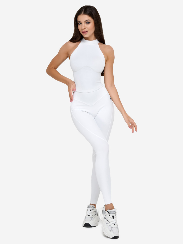 Лосины женские Bona Fide: Leggings "Ribbed White"