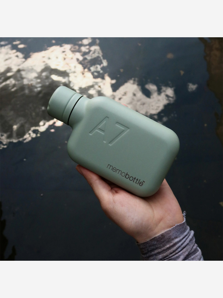 Бутылка из нержавеющей стали Memobottle A7, зеленый
