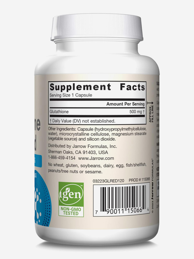 Бад, витамины, антиоксидант, глютатион, Jarrow Formulas Glutathione Reduced 500 mg 120 vcaps