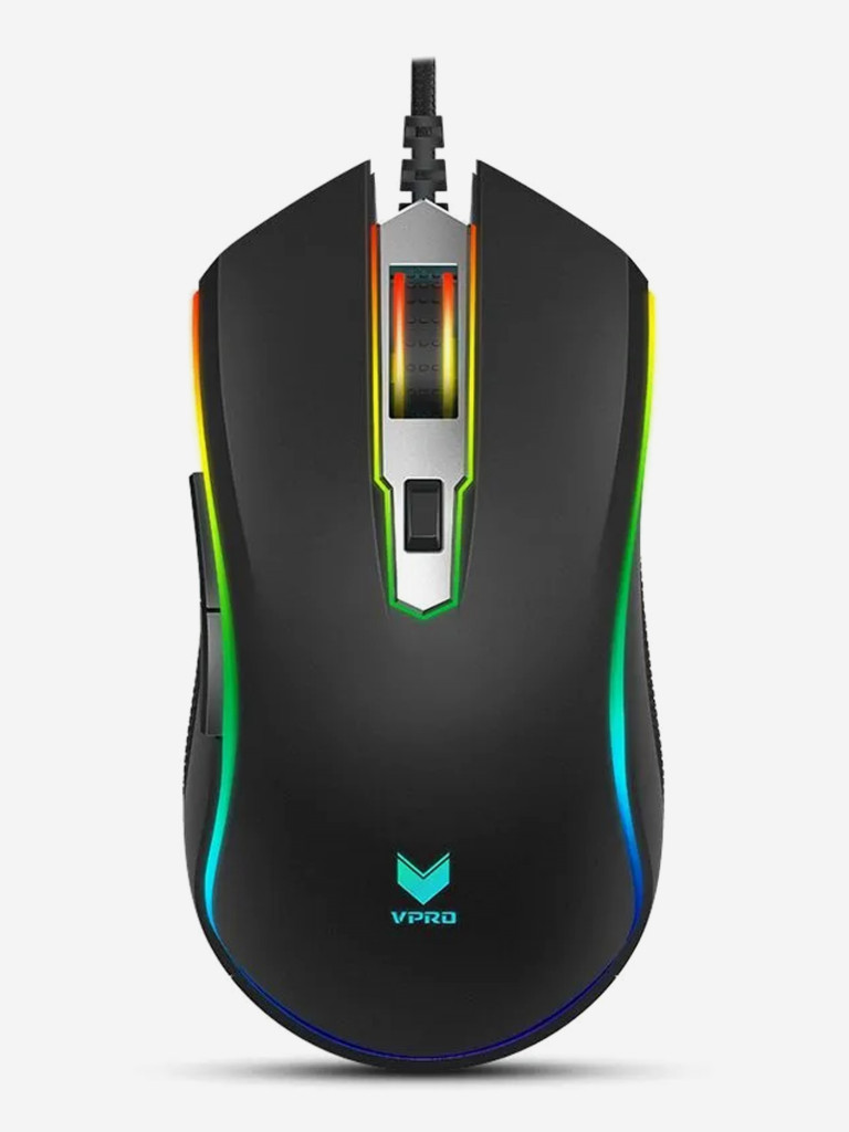 RAPOO Игровая мышь проводная V25S, цвет - черный (12277)