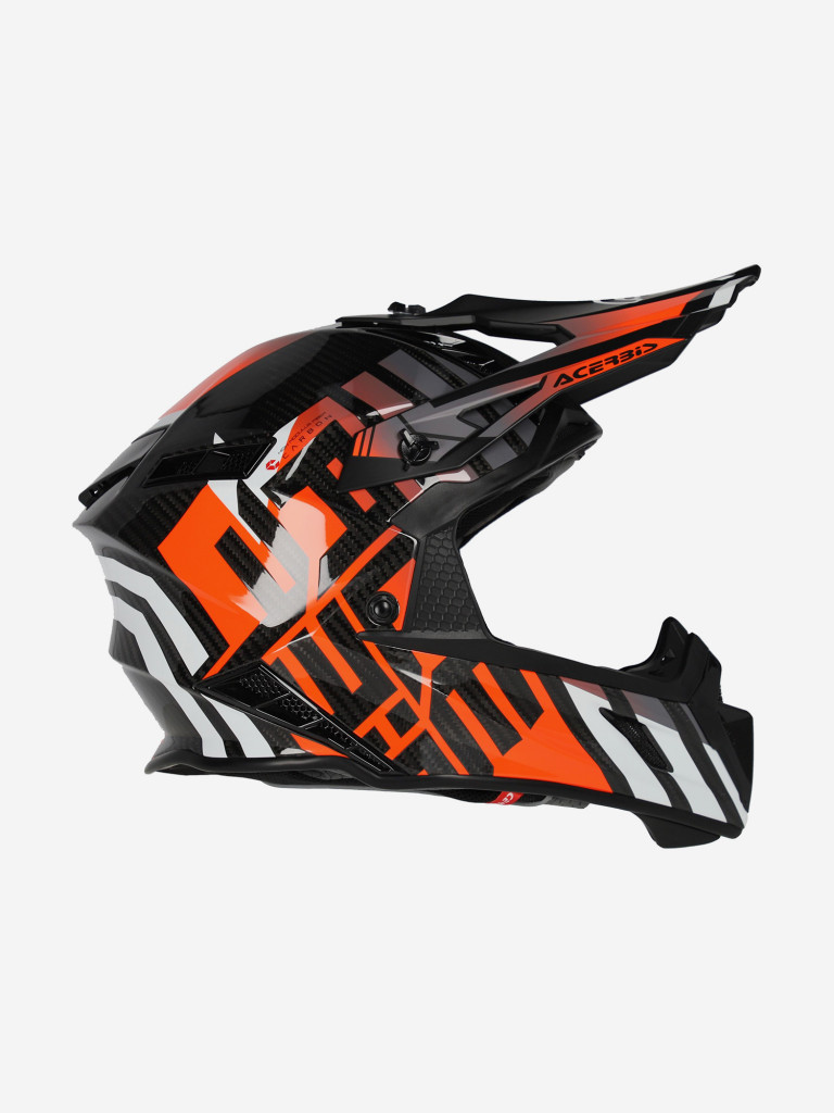 Мотошлем кроссовый взрослый Acerbis STEEL CARBON 22-06 Black/Orange