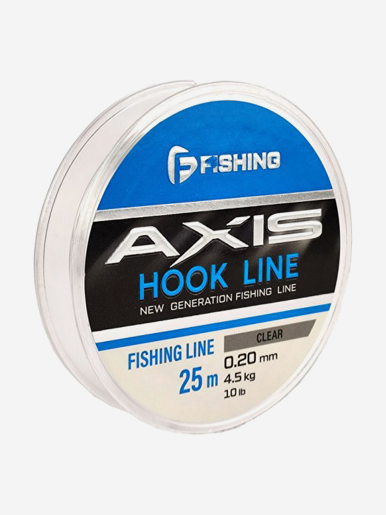 Леска F-FISHING Axis Hook Line Clear 25м 0,20мм 4,5кг 10lb