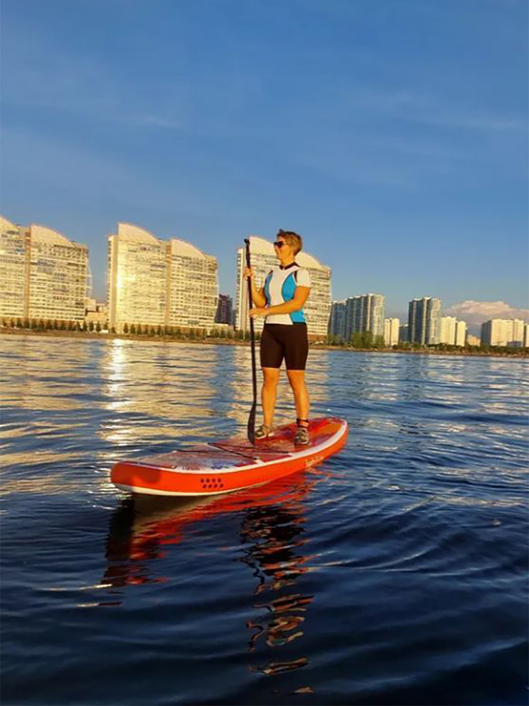 Надувная SUP доска Terbo KOI 11'6 (красный Сап Рыба дракон) для прогулок по воде