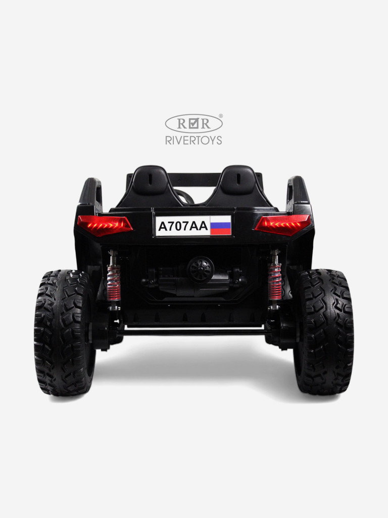 Детский электромобиль RIVERTOYS A707AA LUX NEW 4WD зеленый камуфляж
