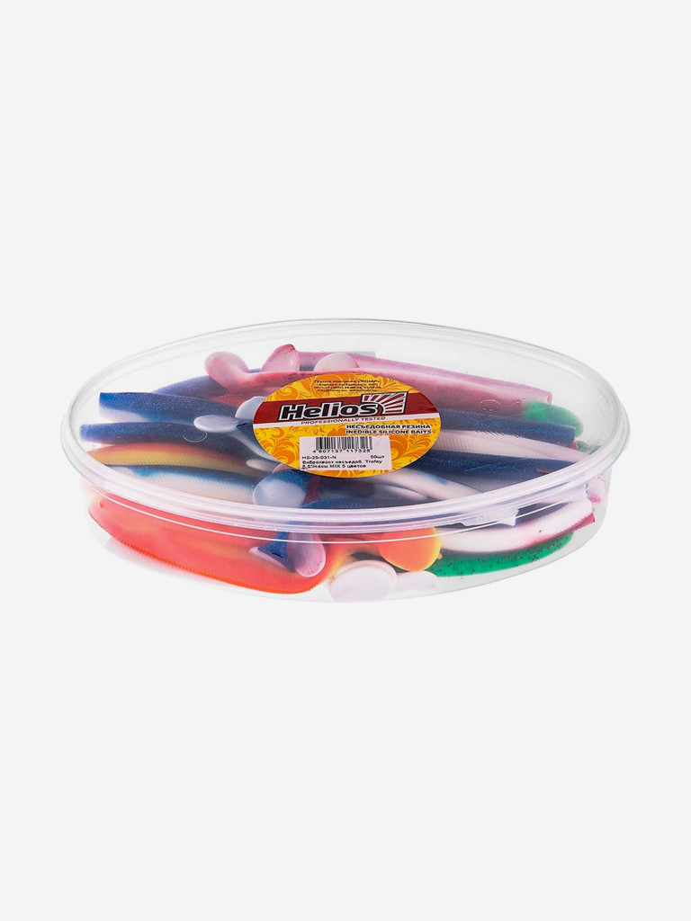 Набор приманок Helios Trofey, 5,5'' / 14 см, MIX 5 цветов, 50 шт (HS-25-031-N)