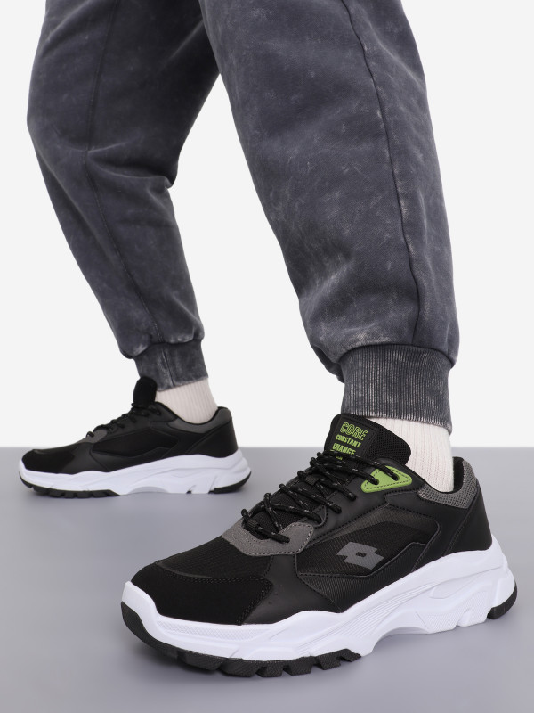 Кроссовки мужские Lotto Embasa Sneakers черный цвет — купить за 4689 руб. со скидкой 30 %, отзывы в интернет-магазине Спортмастер