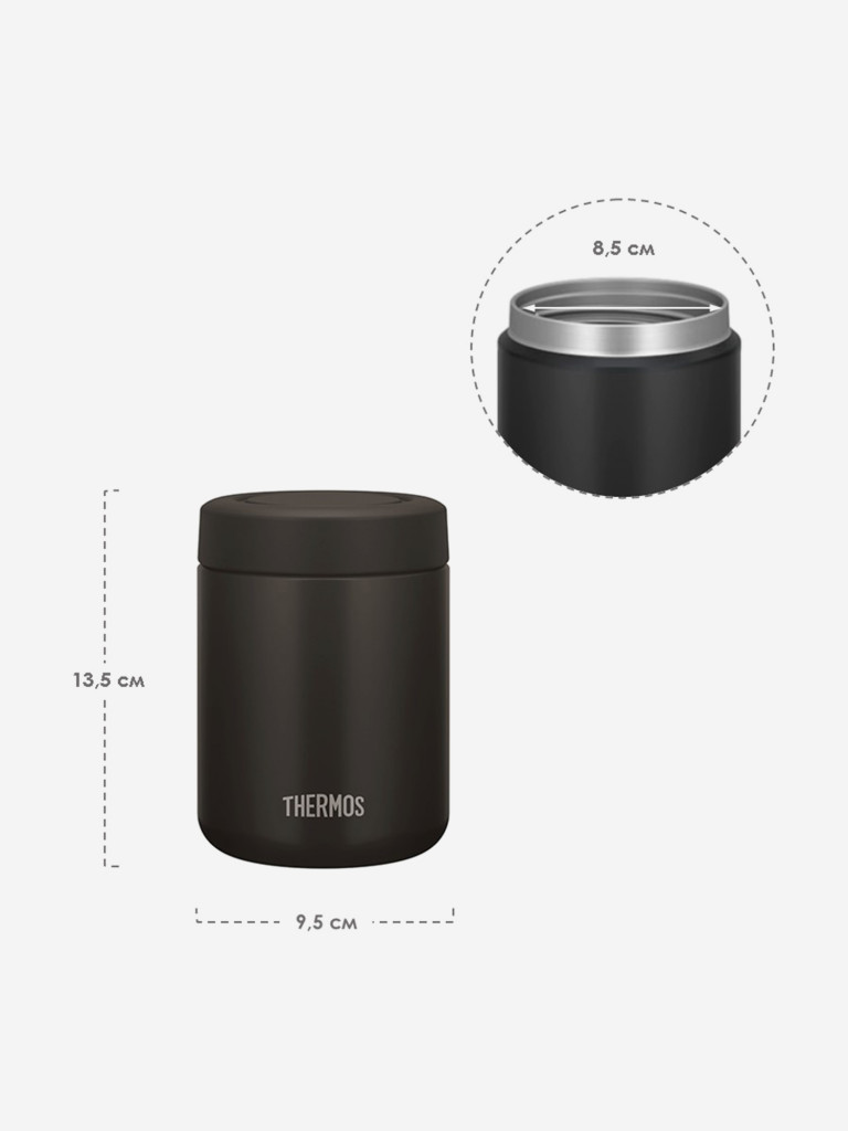 Термос для еды 500 мл THERMOS JBR-501 чёрный