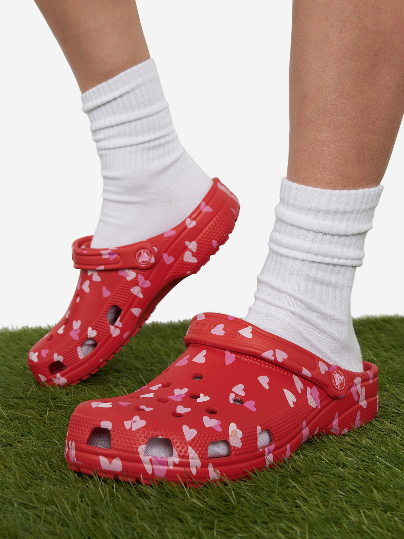 фото Сабо женские crocs classic vday, красный