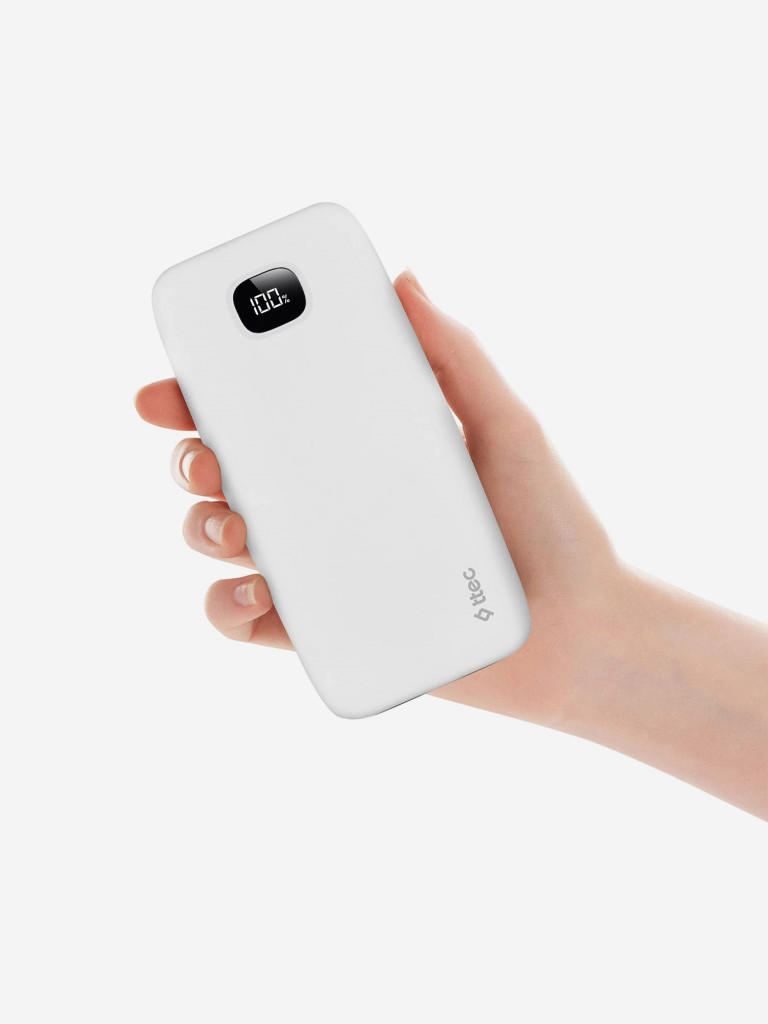 Внешний аккумулятор TTEC ChargeUp LCD 10.000mAh. Цвет: белый