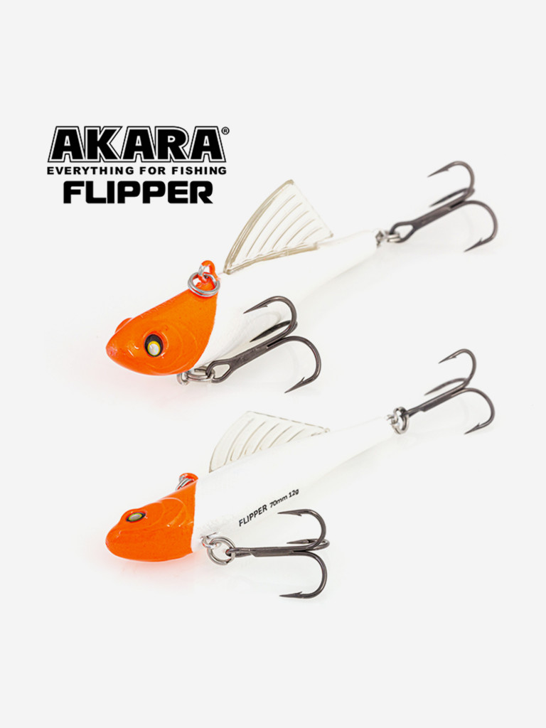 Воблер ратлин Akara Flipper 70мм 12г A3 виб зимний на щуку, судака