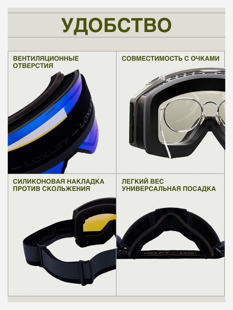 Маска сноубордическая - горнолыжная LOXLEY - LIGHT