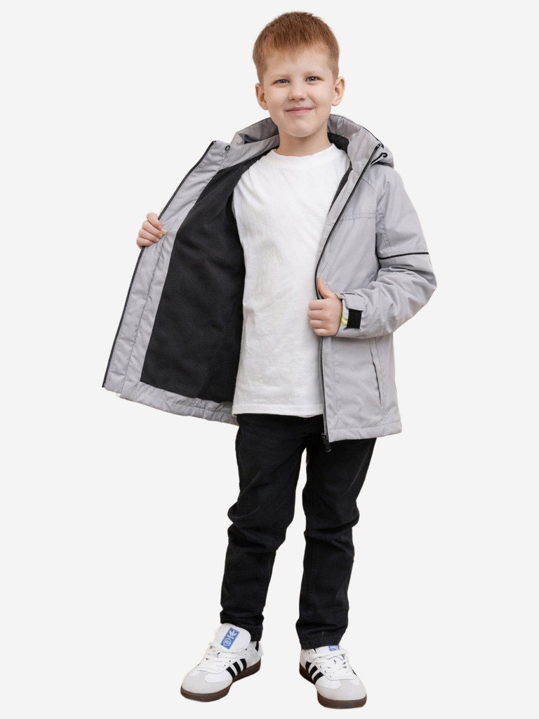 Ветровка для мальчика batik Айк серебристо-бежевый