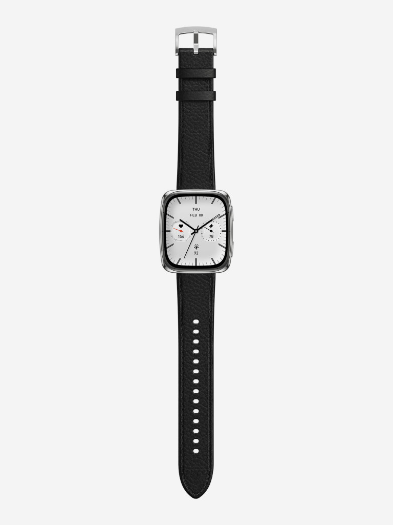 Умные часы Amazfit Active 2S Black Leather A2440 (+красный ремешок в комплекте)