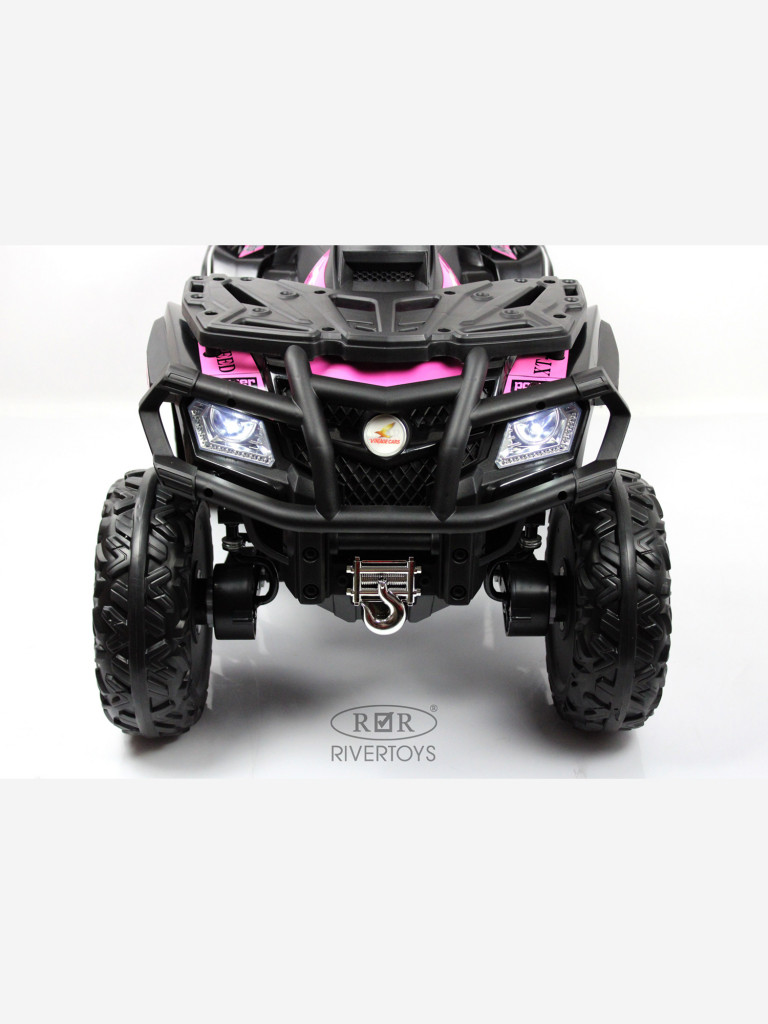 Детский электроквадроцикл RIVERTOYS T001TT 4WD розовый
