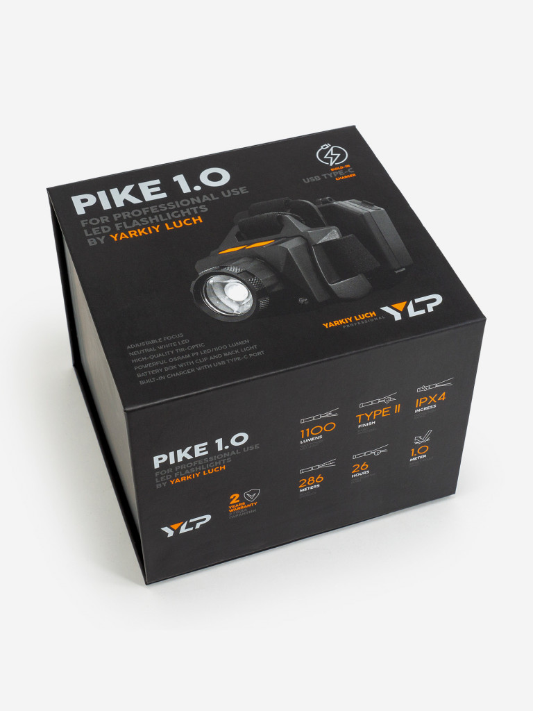 Налобный фонарь Pike аккумуляторный со встроенным зарядным устройством ЯРКИЙ ЛУЧ