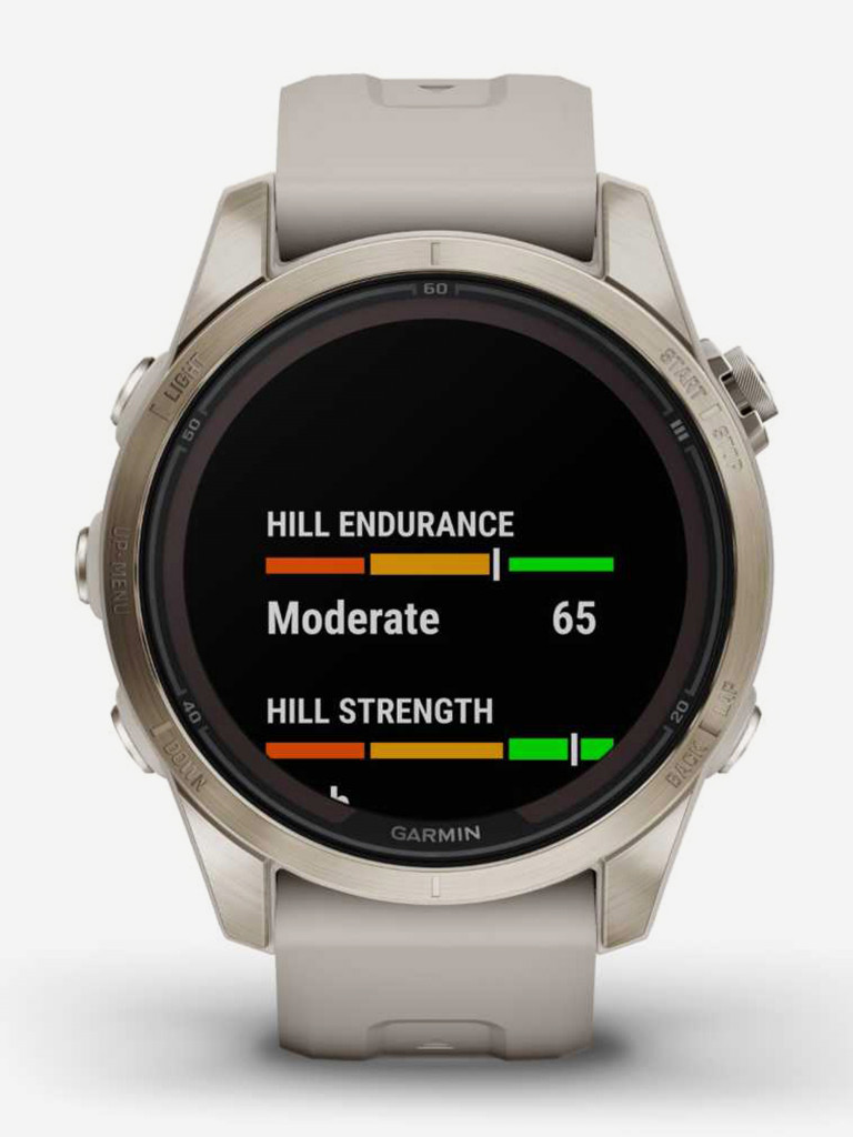 Спортивные часы Garmin FENIX 7S PRO Sapphire Solar золотистый корпус со светло-песочным ремешком