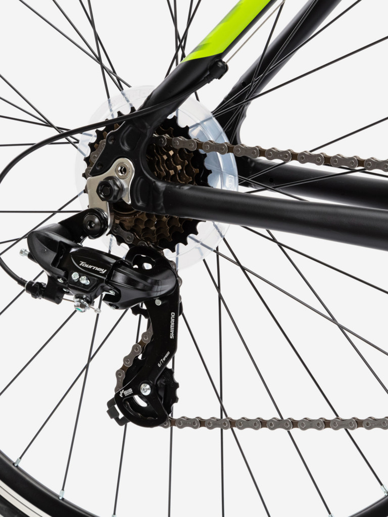 Велосипед CAPRIOLO MTB LEVEL 9.1 (3 X 7), рама алюминий 19'', колёса 29'' (чёрный (матовый) - зелёный)