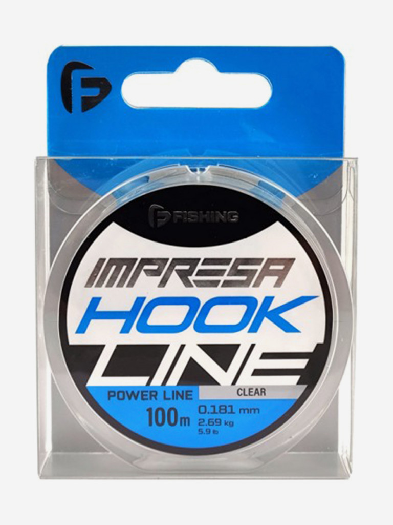 Леска F-FISHING Impresa Hook Line Clear 100м 0,181мм 2,69кг/5,9lb