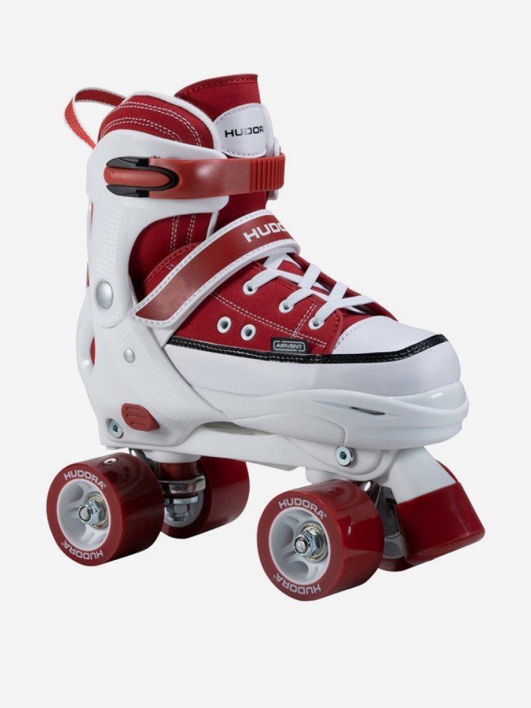 Раздвижные ролики-квады HUDORA Roller Skates, бордовые