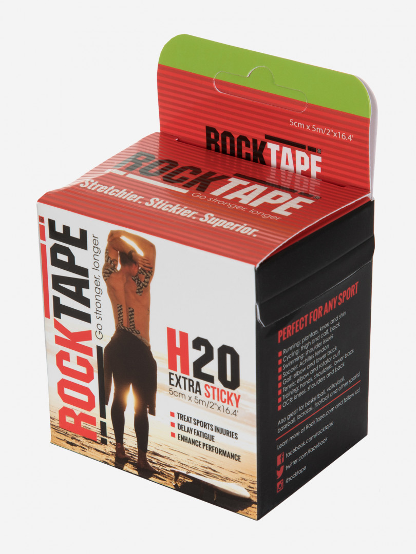 фото Кинезиотейп rocktape 5 см х 5 м, лайм, зеленый